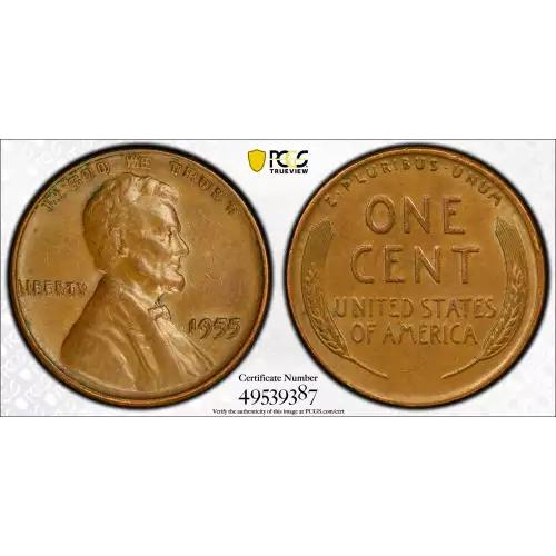 1955 1C Doubled Die Obverse, BN (2)