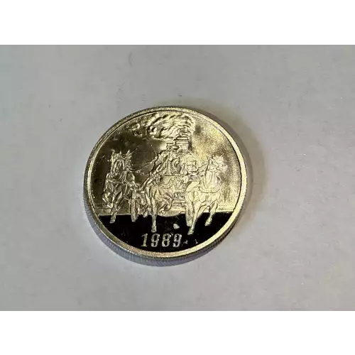 1989 1 oz .999 Fine Silver Round America's Unsung Hero The Fireman