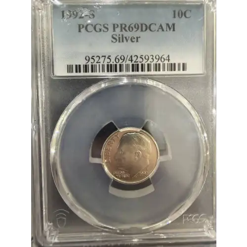 1992-S 10C Silver, DCAM