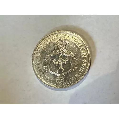 1995 1 oz .999 Fine Silver Round Knights of Babylon New Orleans Music Man Mardi Gras (2)