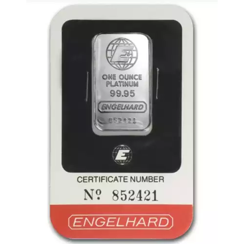 1oz Engelhard Carded Platinum Bar 