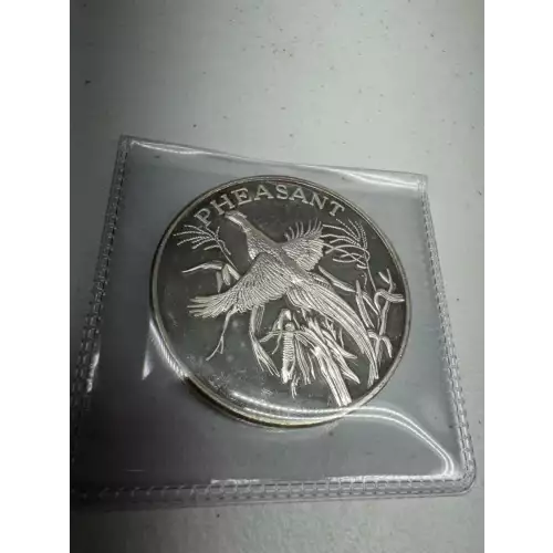 2 oz North American Wildlife Series 999 Pheasant Fine Silver Round