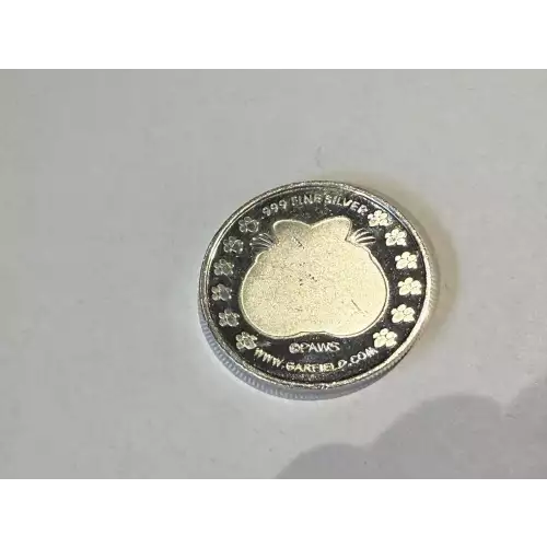 2008 1 oz .999 Fine Silver Round Merry Christmas PAWS Garfield Cat (2)