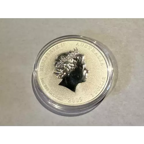 2009 1 oz .999 Fine Silver Australian Perth Mint Silver Lunar II: Year of the Ox $1 Dollar Coin (2)