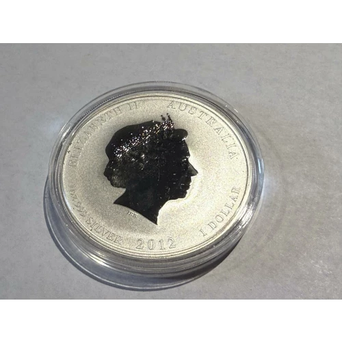 2012 1 oz .999 Fine Silver Australian Perth Mint Lunar II: Year of the Dragon $1 Dollar Coin