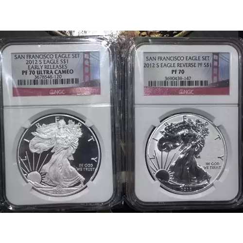 2012 S SAN FRANCISCO EAGLE SET OFFICIAL US MINT SET (2)
