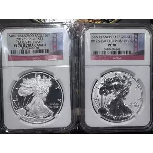 2012 S SAN FRANCISCO EAGLE SET OFFICIAL US MINT SET (2)