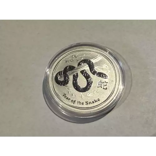 2013 1 oz .999 Fine Silver Australian Perth Mint Silver Lunar II: Year of the Snake $1 Dollar Coin