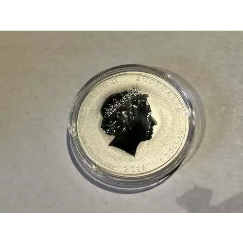 2014 1 oz .999 Fine Silver Australian Perth Mint Silver Lunar II: Year of the Horse $1 Dollar Coin (2)