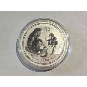 2016 1 oz .999 Fine Silver Australian Perth Mint Silver Lunar II: Year of the Monkey $1 Dollar Coin (2)
