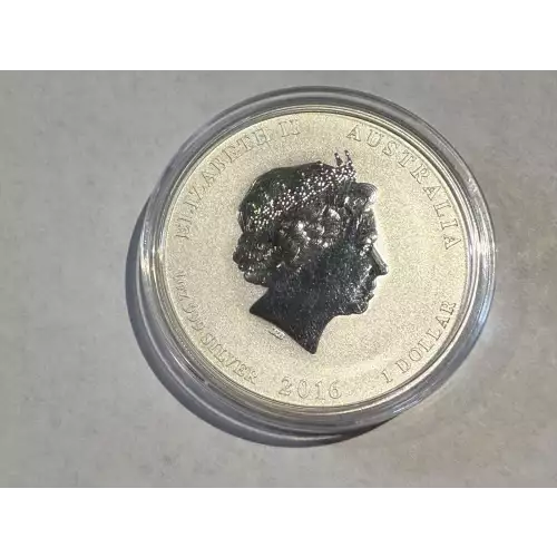 2016 1 oz .999 Fine Silver Australian Perth Mint Silver Lunar II: Year of the Monkey $1 Dollar Coin