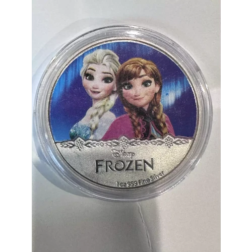 2020 1oz Disney Frozen silver Coin Elsa & Anna (2)