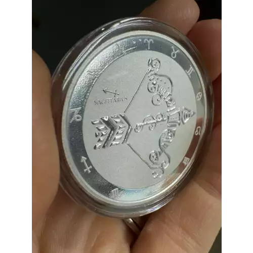 2021 Tokelau $5 Sagittarius Zodiac Arrow 1 oz 999 Silver Coin