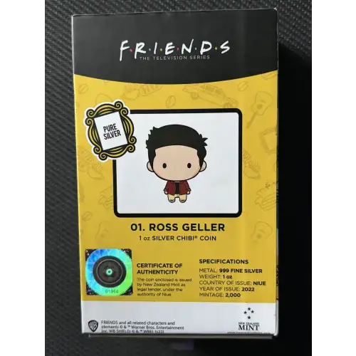 2022 Niue 1 oz. Coin FRIENDS Ross Geller