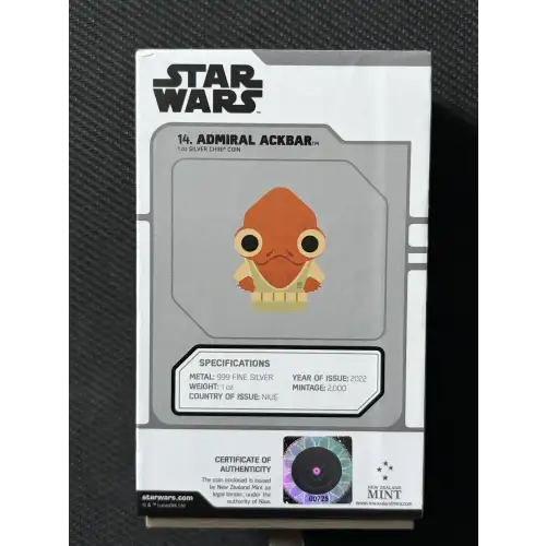2022 Niue Star Wars 1oz Silver Coin Admiral Ackbar (2)