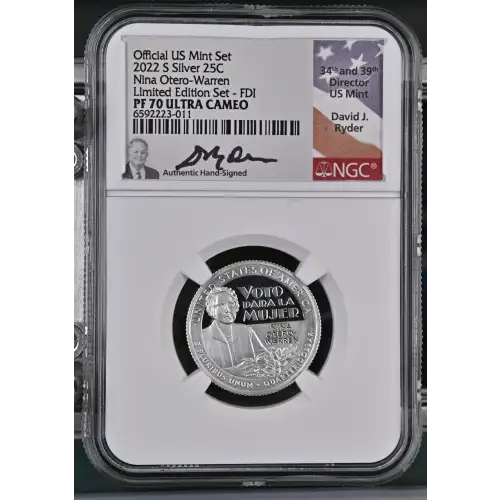 2022 S Nina Otero-Warren Limited Edition Set - FDI Official US Mint Set ULTRA CAMEO (2)