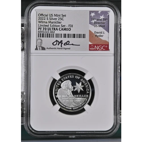 2022 S Wilma Mankiller Limited Edition Set - FDI Official US Mint Set ULTRA CAMEO (2)