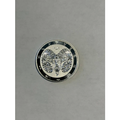 2022 Tokelau $5 ARIES Zodiac Ram 1 oz 999 Silver Coin