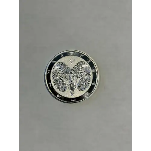 2022 Tokelau $5 ARIES Zodiac Ram 1 oz 999 Silver Coin