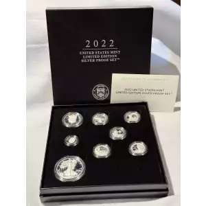 2022 U.S. Mint Limited Edition Silver Proof Set Eagle Quarters Dime Half Coins (2)