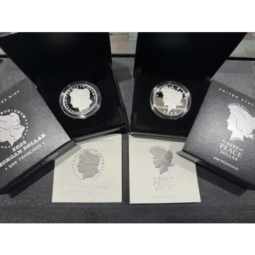 2023-S Morgan & Peace Silver Dollar Proofs w (Box & COA) (3)