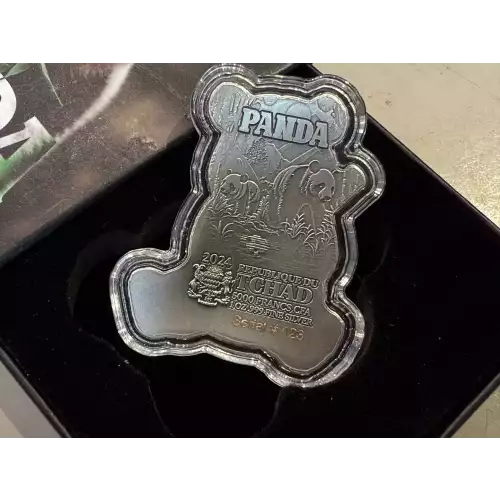 2024  1 oz .999 Fine Silver Panda Republic of Chad 5000 Francs