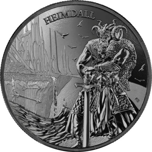 2025 1 oz Ragnarök: Heimdall Black Silver Coin (3)