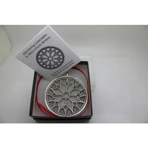 2025 STERLING COLLECTABLE 1st EDITION MARY'S ROSE WINDOW ornament (2)