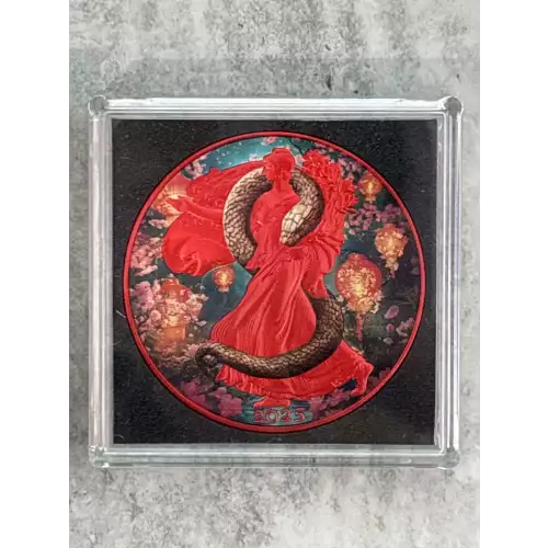 2025 Year of the Wooden Snake USA Colorized American Eagle 1oz Silver Coin (3)