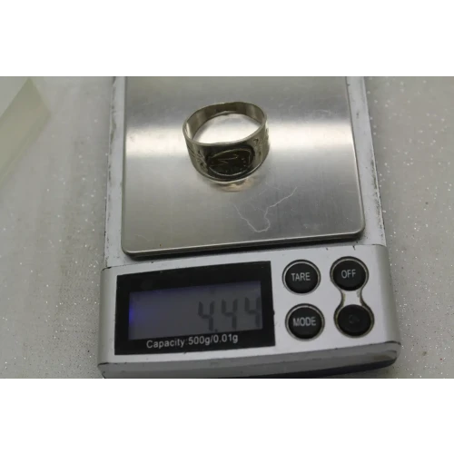 .925 S.S. 14k Y.G. NATIVE AMERICAN BEAR men's ring size 11