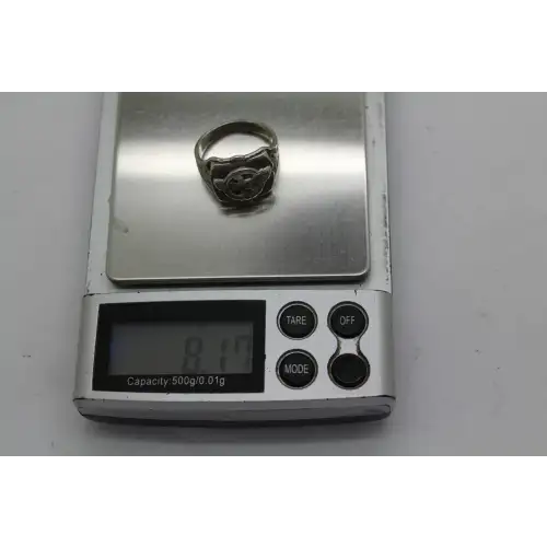 .925 S.S.  1940'S HONORABLE DISCHARGE RUPTURED DUCK VET ring 8.25