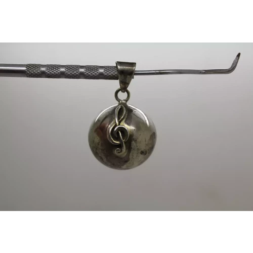 .925 S.S. 25mm MUSIC NOTE HARMONY BALL CHIME pendant