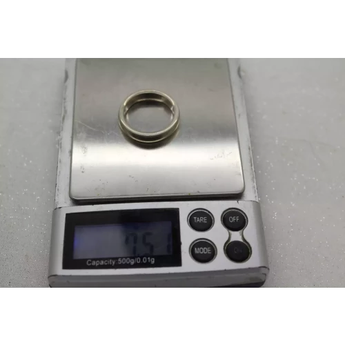 .925 S.S. 5mm wide SOLID SILVER WEDDING BAND size 9.5