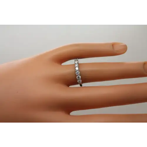 .925 S.S. .70ctw MOISSANITE ANNIVERSARY BAND ring size 7
