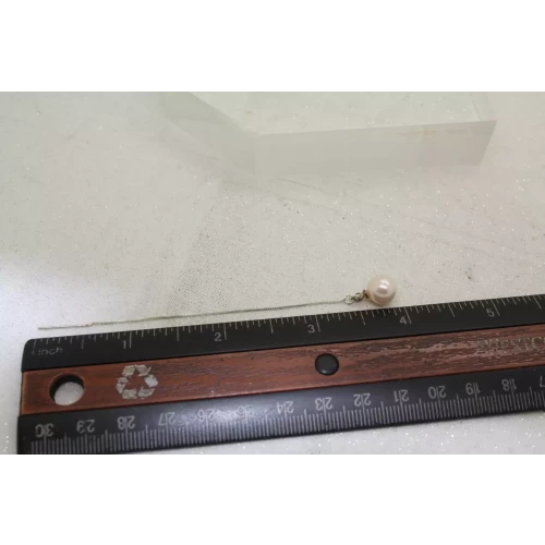 .925 S.S. 8mm GENUINE CULTURED PINK PEARL THREADER earrings