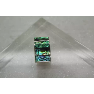 .925 S.S. ABALONE CHANNEL INLAY CURVED SLIDE pendant