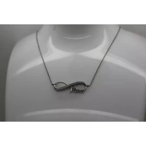 .925 S.S. CZ MOM INFINITY pendant necklace 18