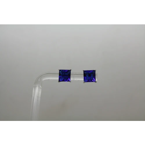 .925 S.S. DARK BLUE CZ STUD earrings