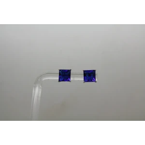 .925 S.S. DARK BLUE CZ STUD earrings