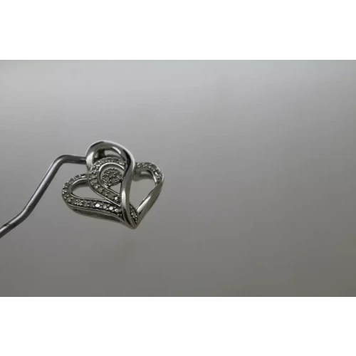 .925 S.S. DIAMOND ACCENT INTERTWINED DOUBLE HEARTS pendant