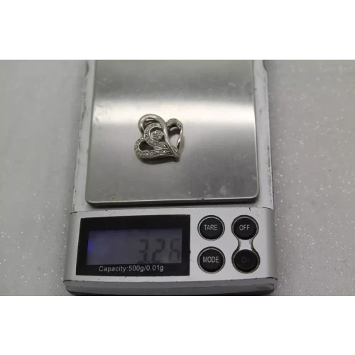 .925 S.S. DIAMOND ACCENT INTERTWINED DOUBLE HEARTS pendant