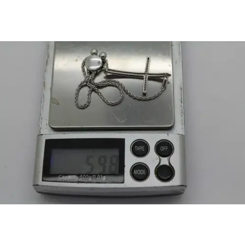 .925 S.S. DIAMOND CROSS BOLO bracelet 7