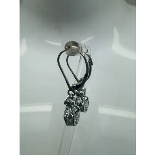 .925 S.S. DIAMOND IN MOTION INFINITY HEART DANGLE earrings (2)