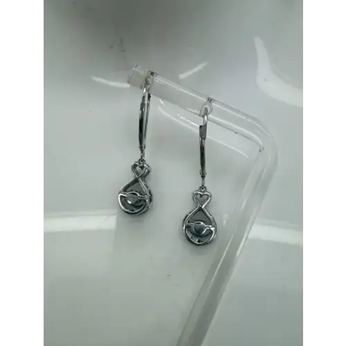 .925 S.S. DIAMOND IN MOTION INFINITY HEART DANGLE earrings (4)