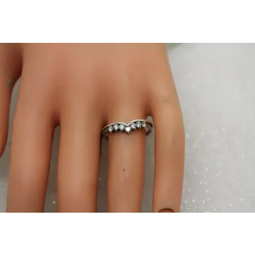 .925 S.S. DIAMONIQUE CZ RING ENHANCER size 8.25