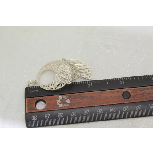.925 S.S. FANCY QUILLED DESIGN FILIGREE FRINGE pendant