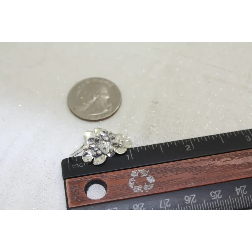 .925 S.S. Graduated DOGWOOD FLOWER DANGLE earrings