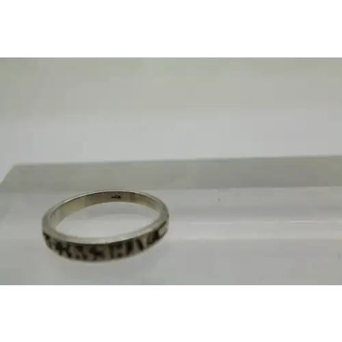 .925 S.S. I THESS. 4:13 EMBOSSED BAND ring size 9.75 #