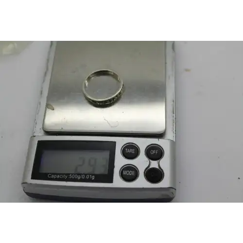 .925 S.S. I THESS. 4:13 EMBOSSED BAND ring size 9.75 #