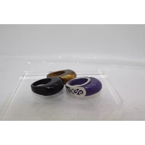 .925 S.S. INTERCHANGEABLE GEMSTONE DOME ring size 7.5